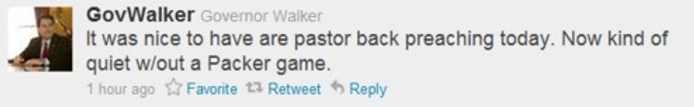 Illiterate Scott Walker's Illiterate Tweet Removed By Staffers