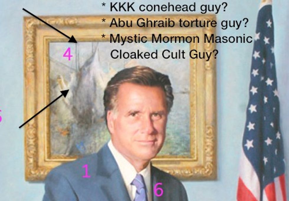 What's the Mystery Thing In the Painting In the Mitt Romney Portrait?