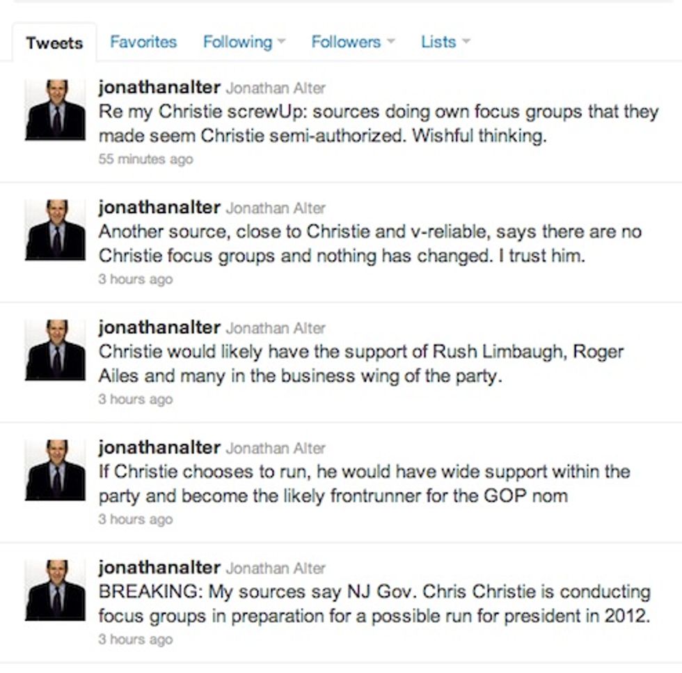 Jonathan Alter Launches Chris Christie Presidential Bid For Several Hours