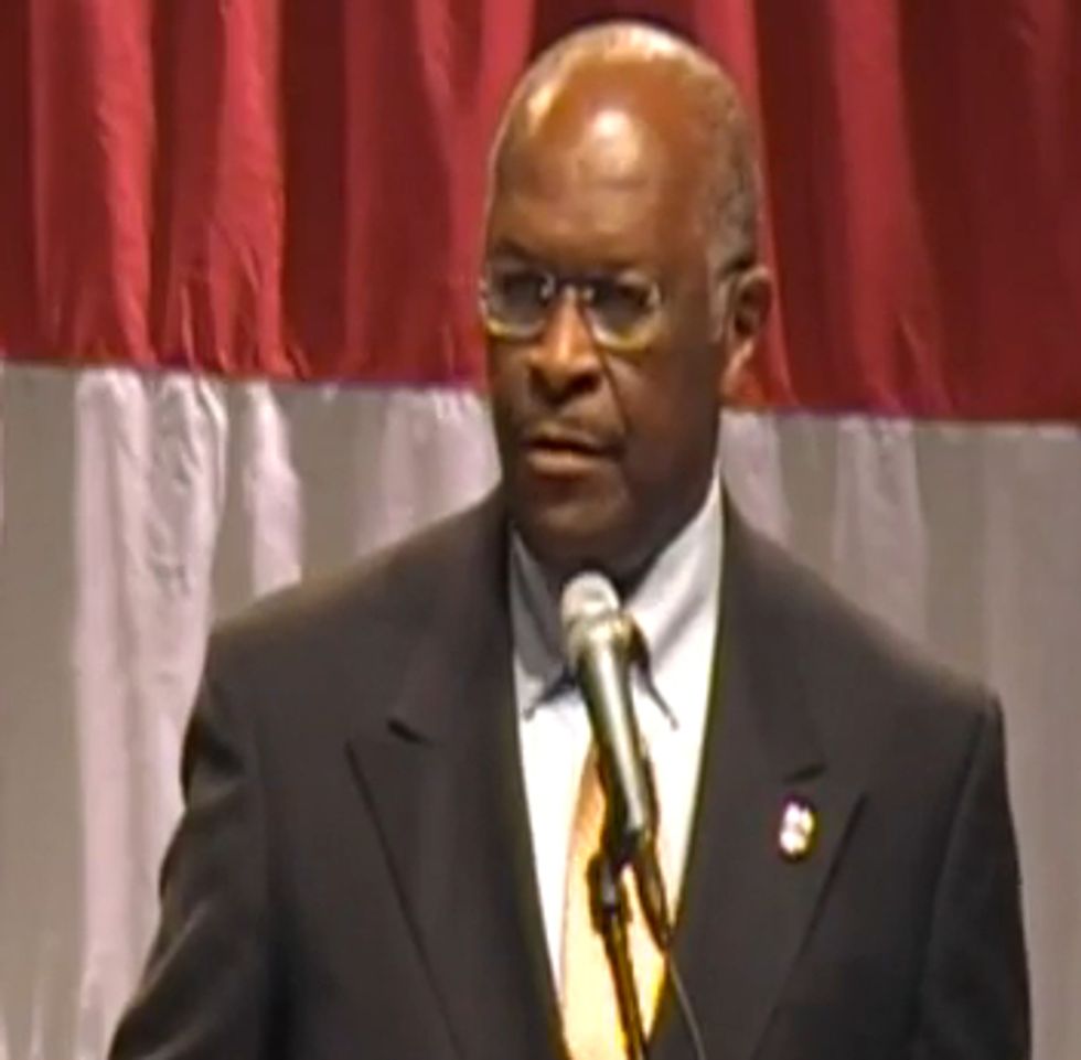 Children's Pizza Mascot Herman Cain Knows More About Policy Than Obama