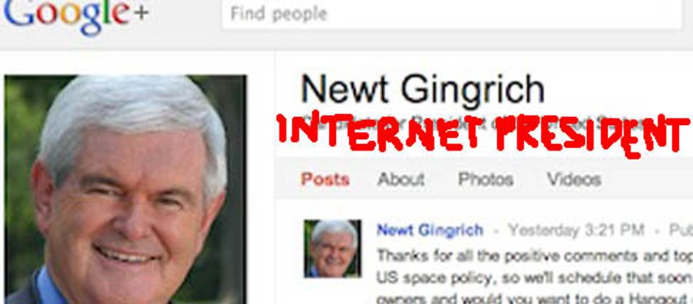 Newt Gingrich Is President of Internet Chat Rooms