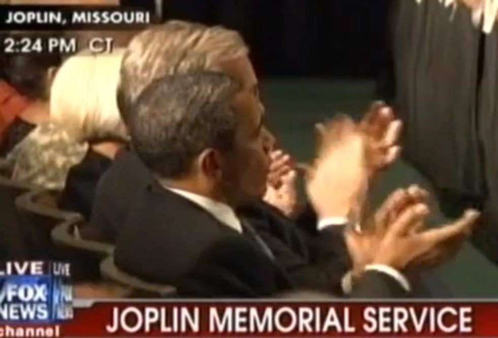 Fox News: Did Shameless Obama Chew Gum At Joplin Memorial?