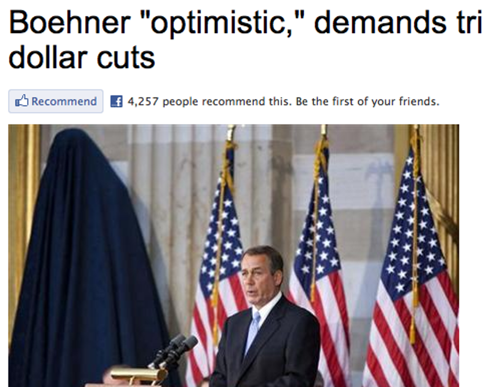 John Boehner Forced To Do Sharia By Giant Burqa Robot