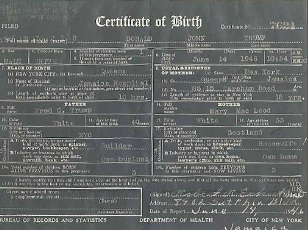 Donald Trump Releases New Birth Certificate, Raising More Questions