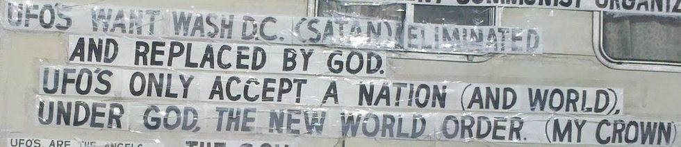Rusted Camper Reminds World Obama Is Muslim Satan, UFOs Are Angels