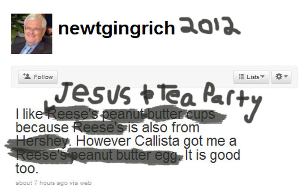 Newt Gingrich Rams His Love of Easter Candies Down America's Memory Hole