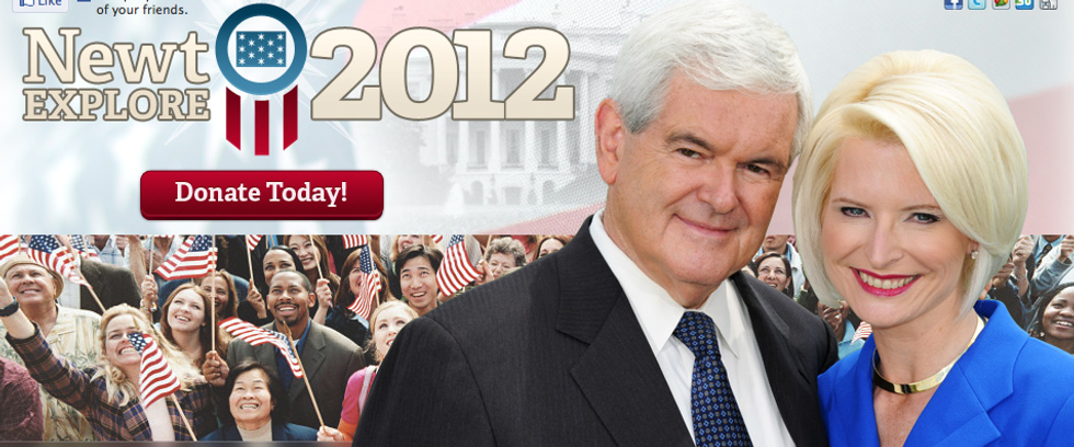Newt Gingrich Launches Website! Twitter! Facebook!