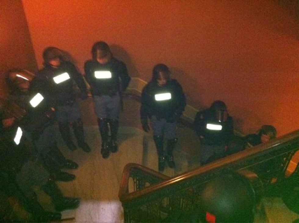 Riot Police Stormtroopers Fill WI Capitol; Man Wants To Give Crowds Vuvuzelas