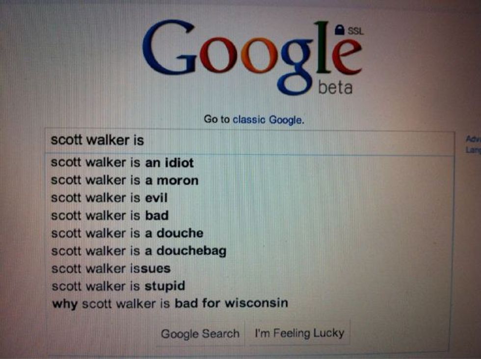 Wisconsin Governor's Google Results Not Looking Too Good These Days
