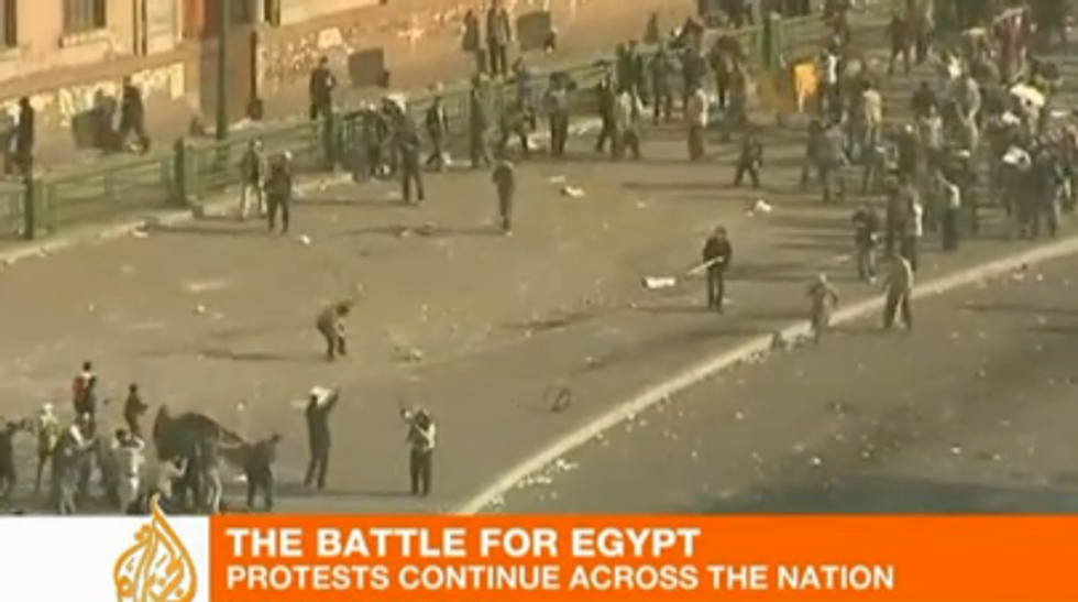 And Then the Mubarak Thugs Showed Up To Beat the Unarmed Protestors