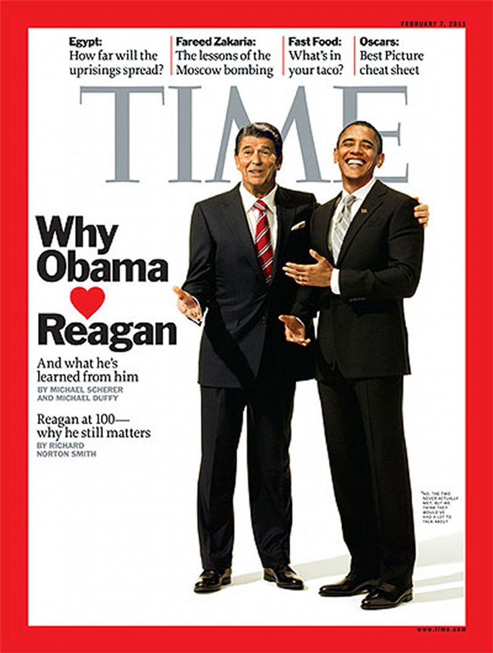 New Time Magazine Obama-Reagan Cover Is Racist Against Conservatives