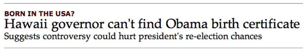 An Open Letter To Birthers: Find a New Way To Question Obama's Eligibility