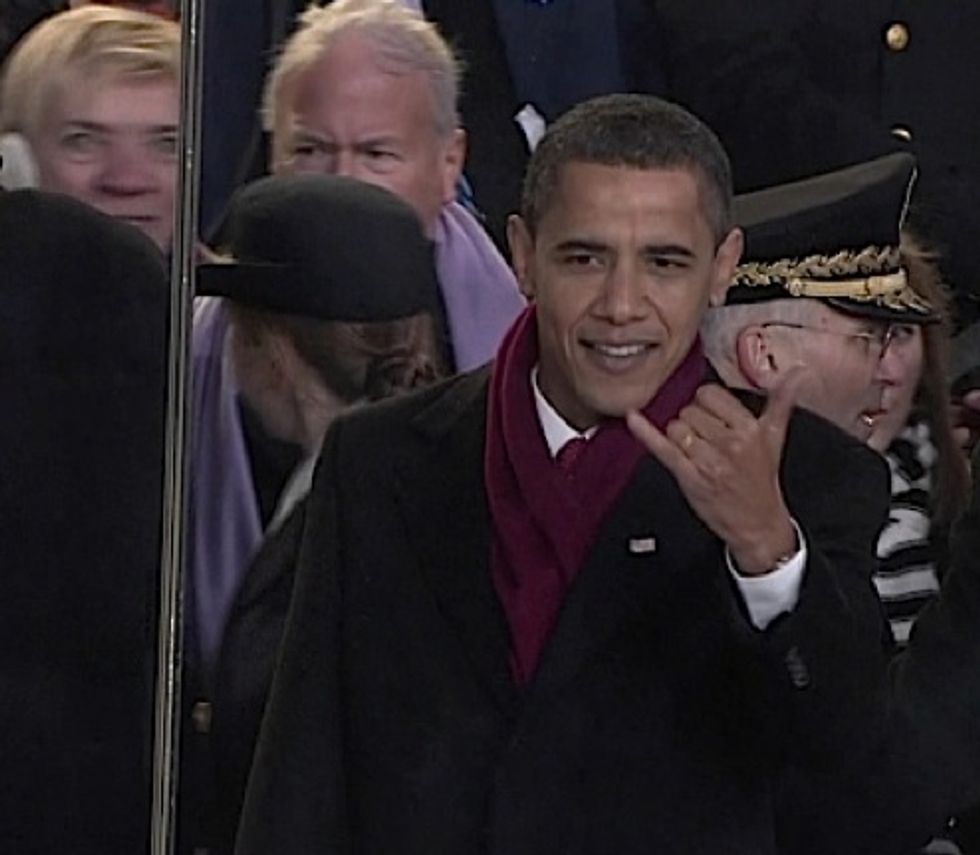 Obama Shocker: New President Gives Satanic Sign To His Zombie Followers