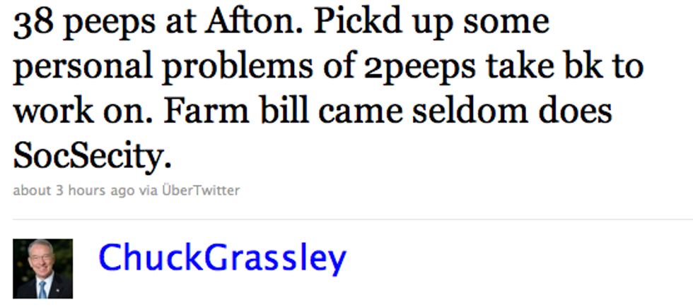 Chuck Grassley Has 'Peeps'; Chuck Grassley Has 'Personal Problems'