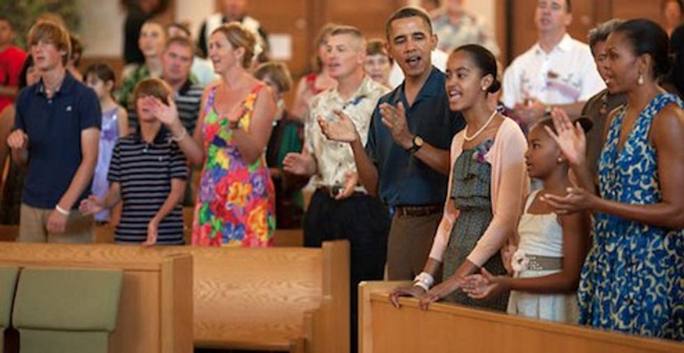 Obamas Worship Shark God In Hawaiian 'Church'