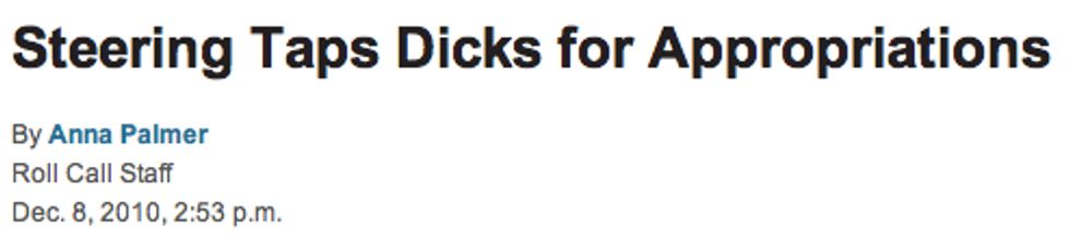 Here Is Your Dick-Joke Headline of the Day