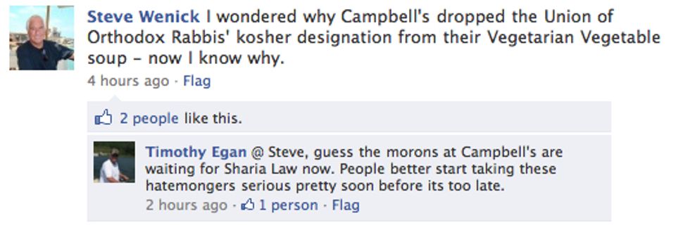 For Wingnuts On Facebook, Campbell's Soup Is the New 'GZ Mosk'