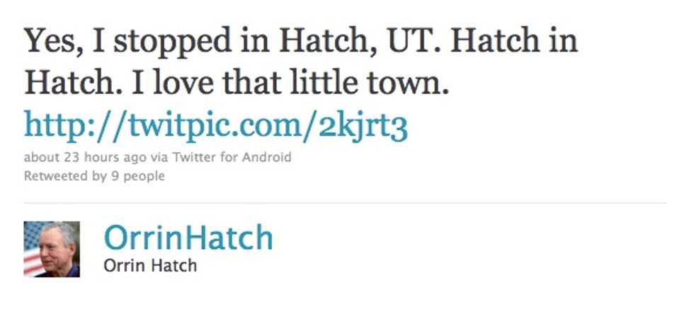 Orrin Hatch Has Incredible Out-of-Body-Experience In Hatch, Utah