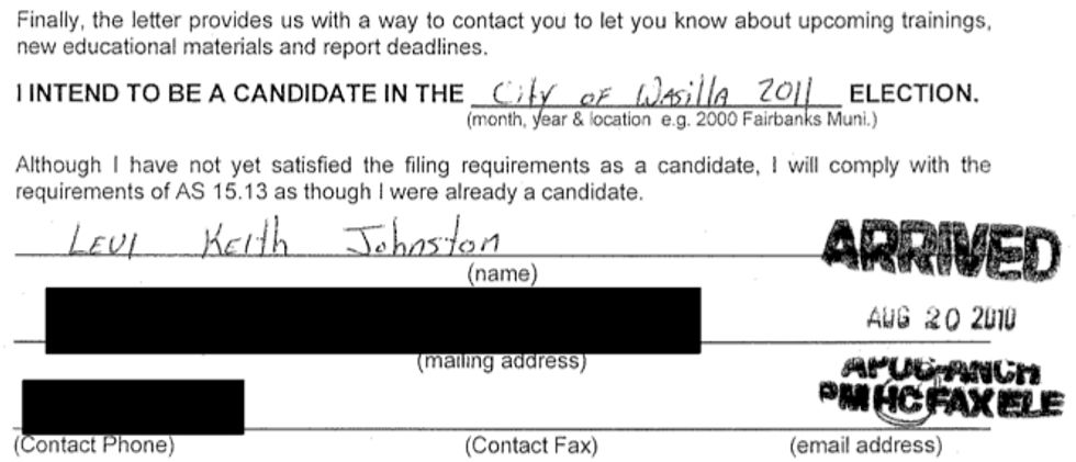Levi Johnston Files Candidacy For Mayor of Wasilla Hearts
