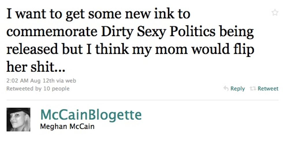 Meghan McCain Will Maybe Honor Her New Book With a Celebratory Tramp Stamp