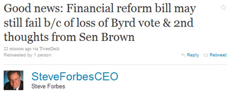 Steve Forbes Craps On Robert Byrd's Fresh Grave