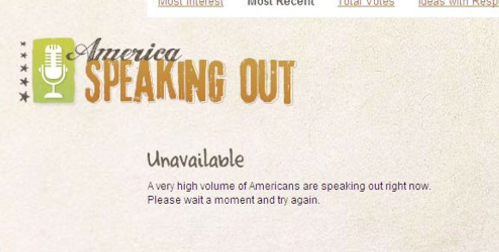 GOP Website Apparently DOESN'T HAVE THE TIME To Listen To All Americans Speaking Out