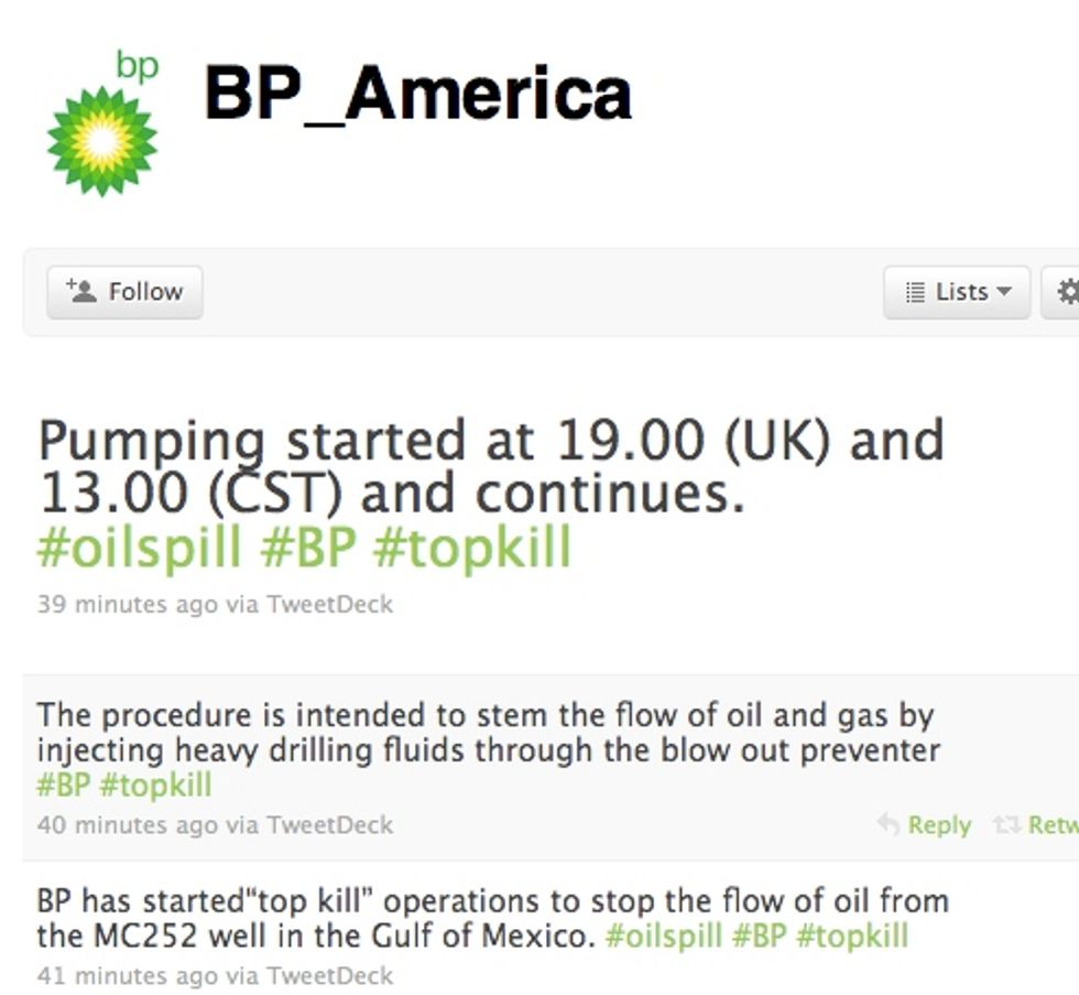OPERATION TOP KILL TO KILL THE OIL