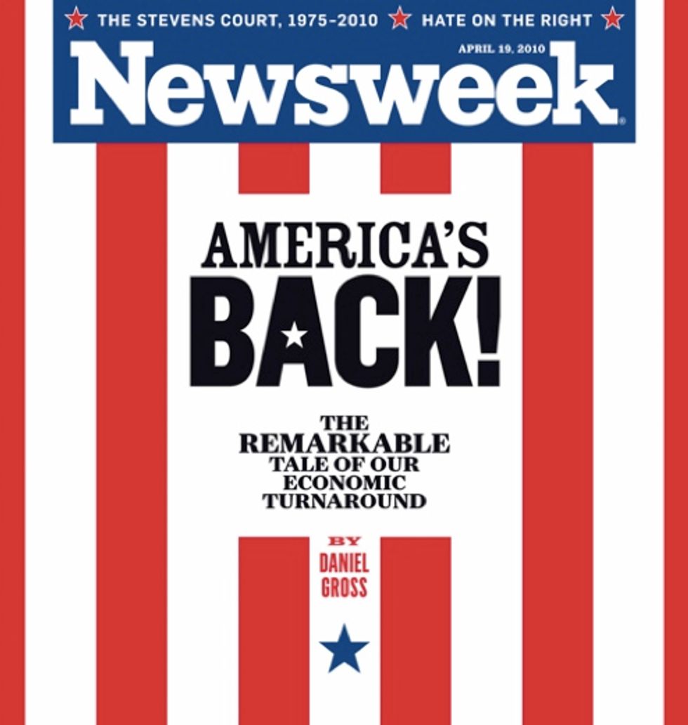 Newsweek Forgets To Put Image Of Captain America Fighting Commies On Patriotic Cover