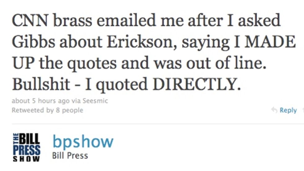 CNN Wingnuts Furious At Bill Press