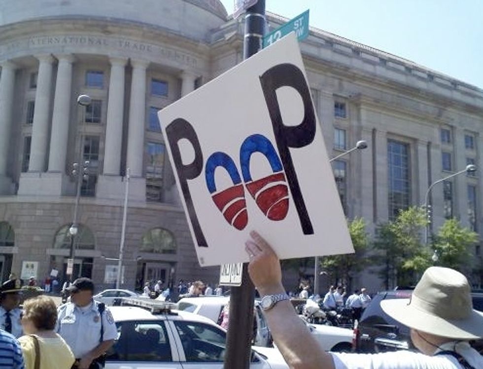 Here Is The Poop Man Protesting Poop