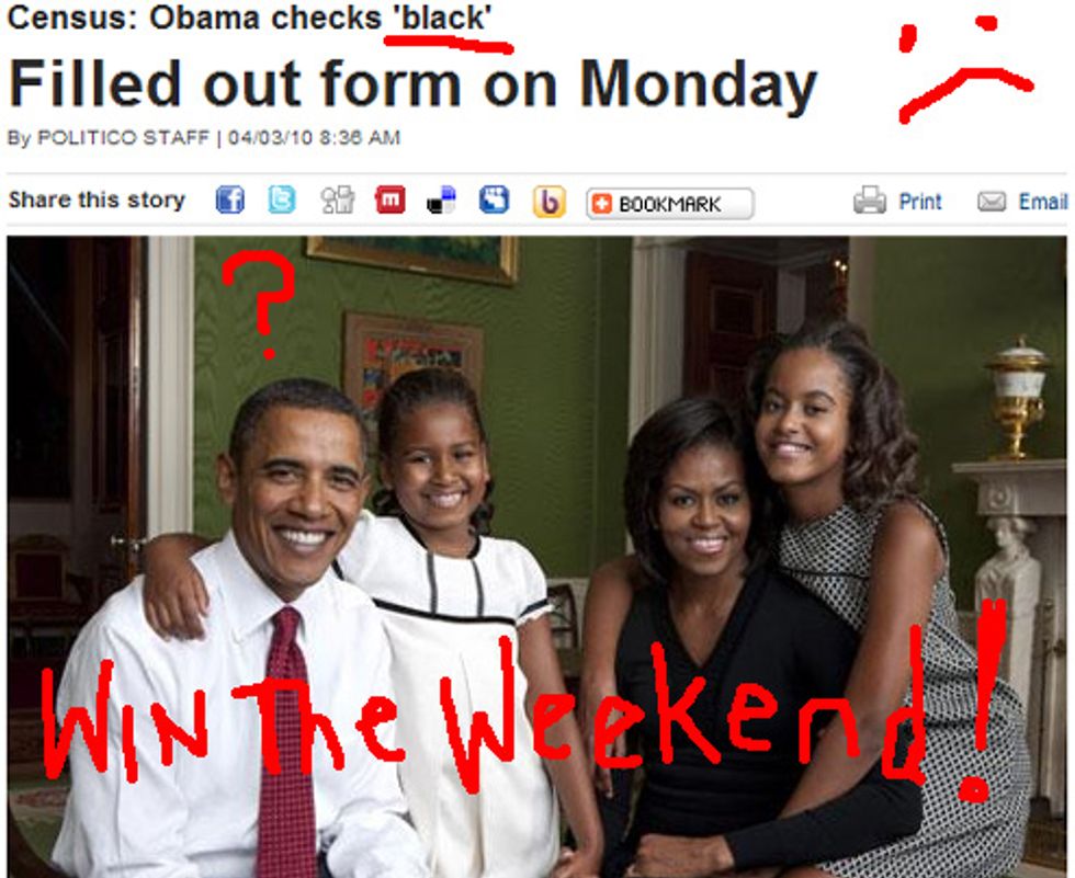 SCANDAL: Obama Fills Out Census Form, Is Black