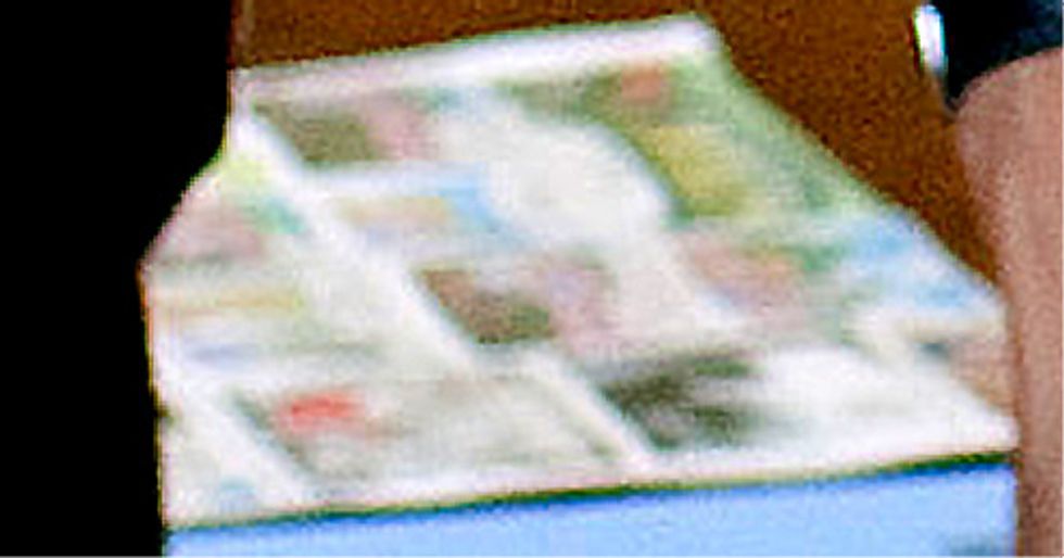WONKETTE EXCLUSIVE: Obama Maybe Reading Funny Pages (MUST CREDIT WONKETTE)