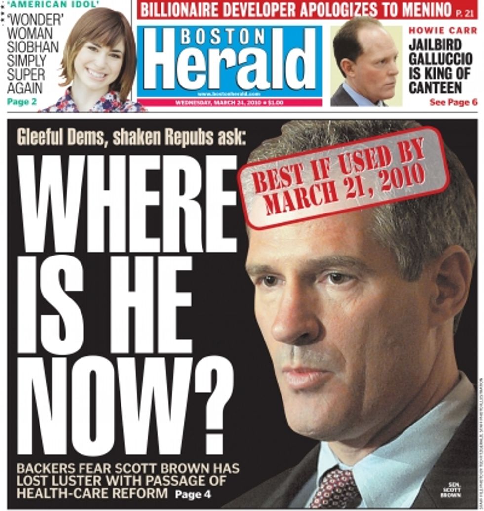 SCOTT BROWN'S NIGHTMARE: Sexy Senator Scared of Rachel Maddow, Abandoned By Wingnuts