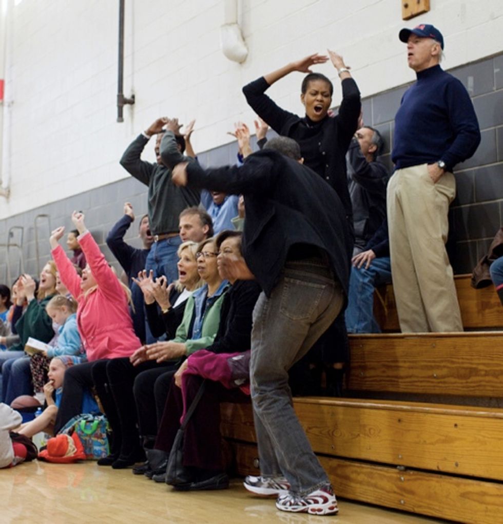 The Obamas & Bidens Went To Some Children's Basketball Game!