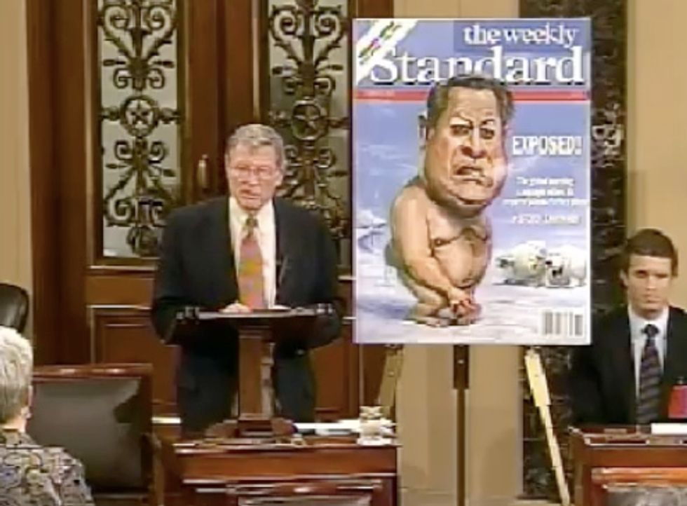 Jim Inhofe Now Showing Gay Al Gore Drawings On Senate Floor