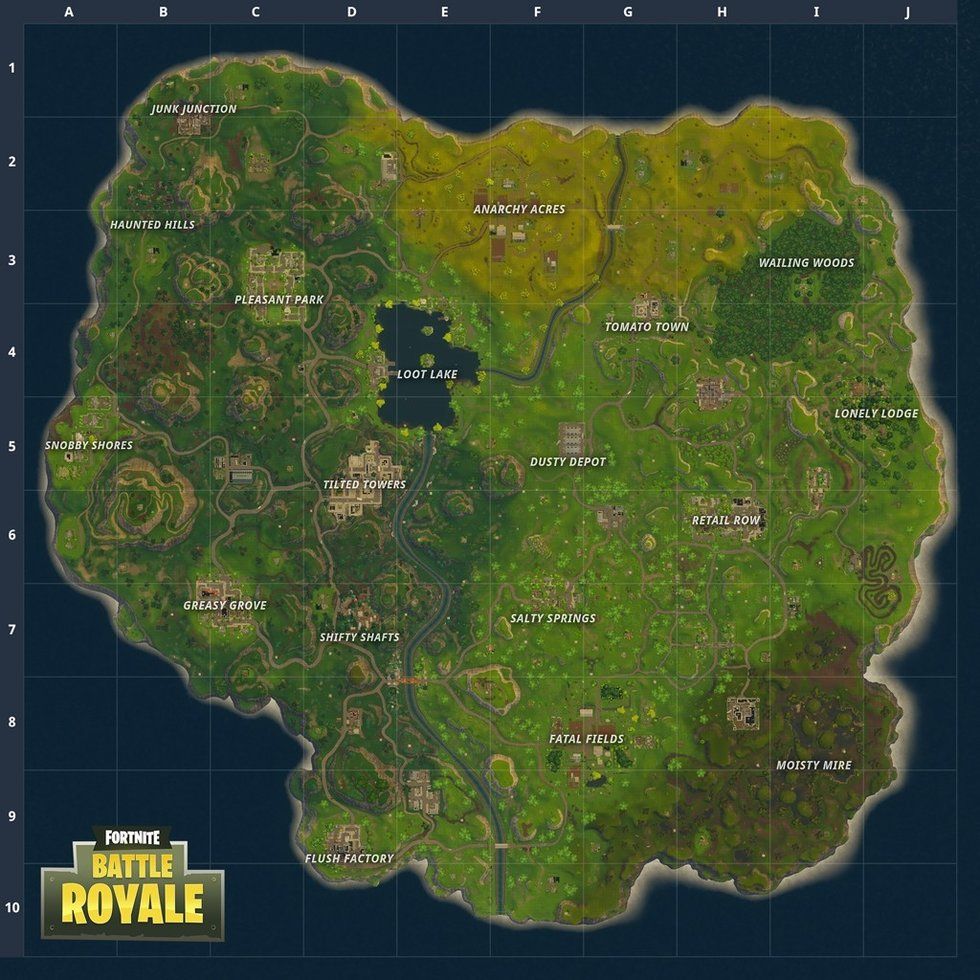 the battle royale mode has 18 different regions of the map in which players are able to land assemble their arsenal and reign supreme over the 100 - fortnite background hd png dusty depot