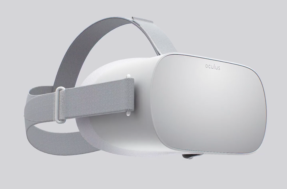 A photo of the Oculus Go VR headset, which could work with a new smart assistant from Facebook