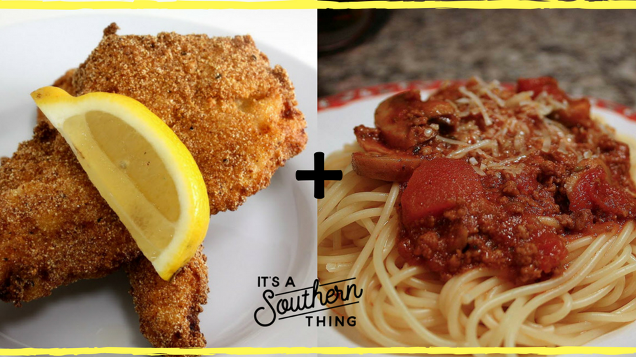 I love my catfish with spaghetti, and I am not ashamed