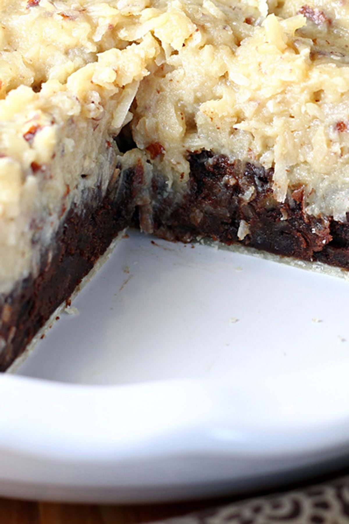 German Chocolate Fudge Pie Let's Dish Recipes My Recipe Magic