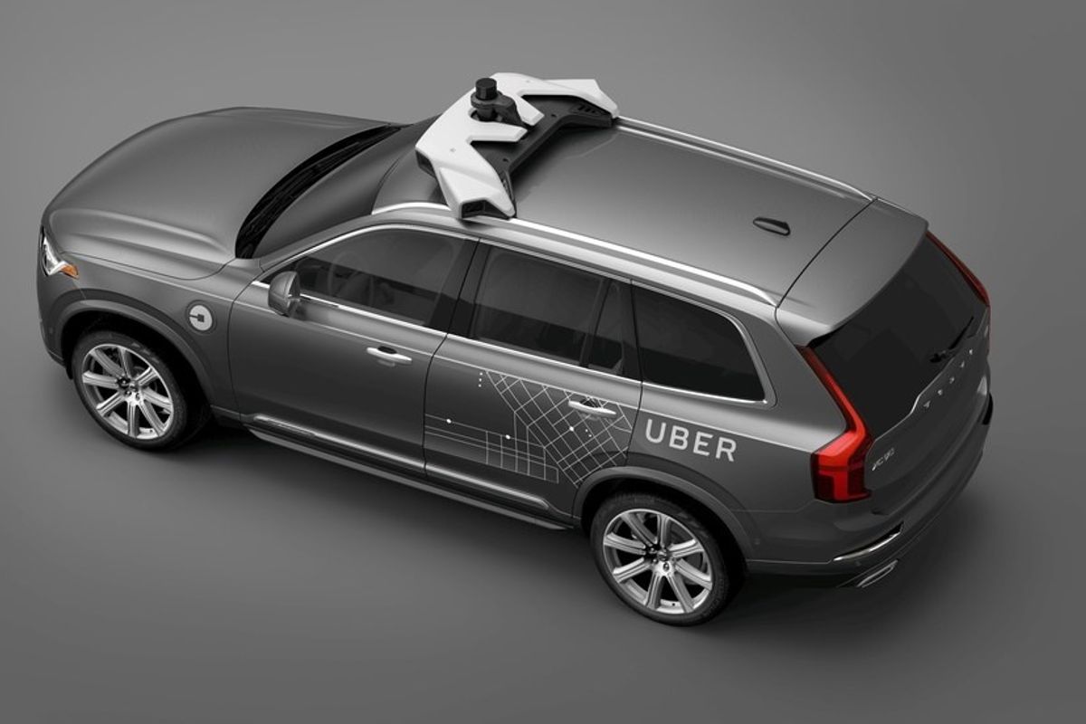 photo of a Ube autonomous vehicle