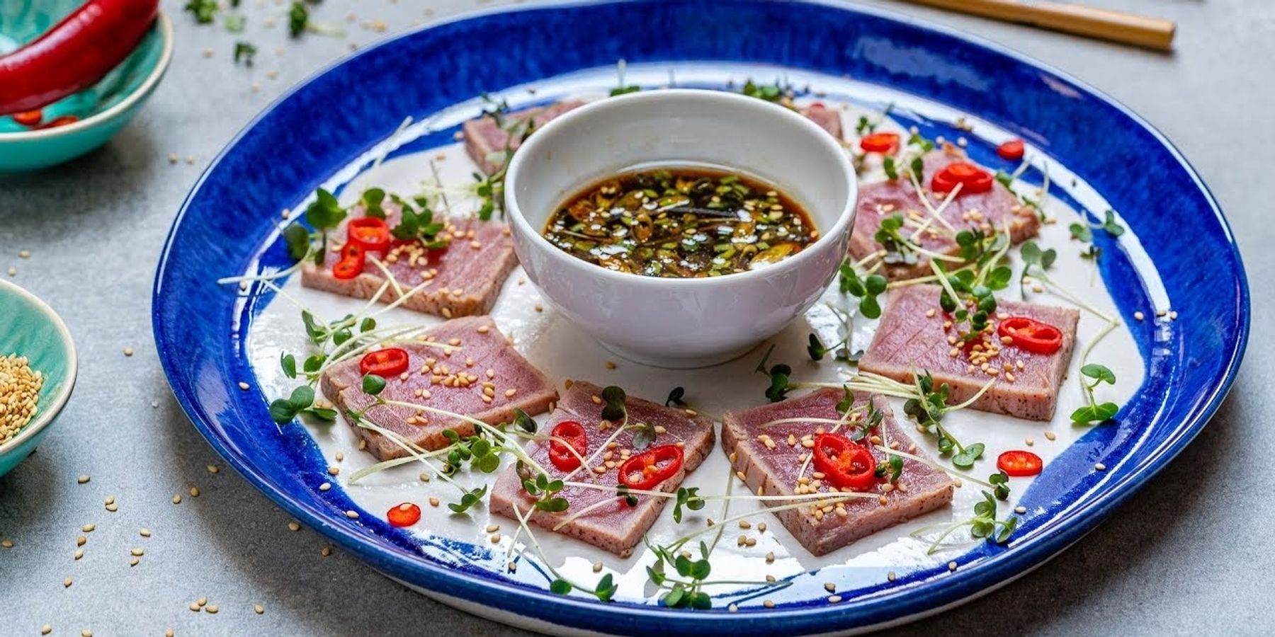Seared Tuna Tataki Recipe (With Sesame And Soy Dressing)