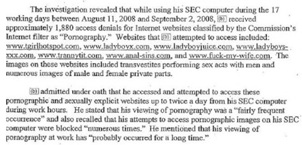 In Rational News, SEC Employee May Have Masturbated 24/7 During Downfall Of Capitalism