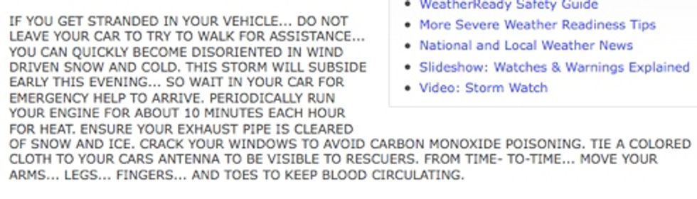National Weather Service: RUN FOR YOUR LIVES... NOW!!!