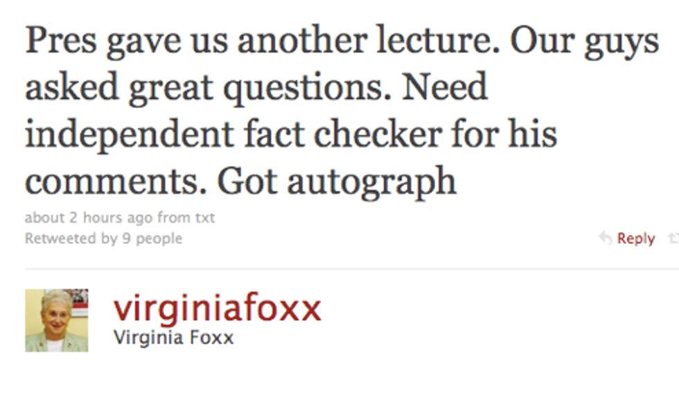 Virginia Foxx Won't Let Partisanship Get In Way Of Her Autograph Collection