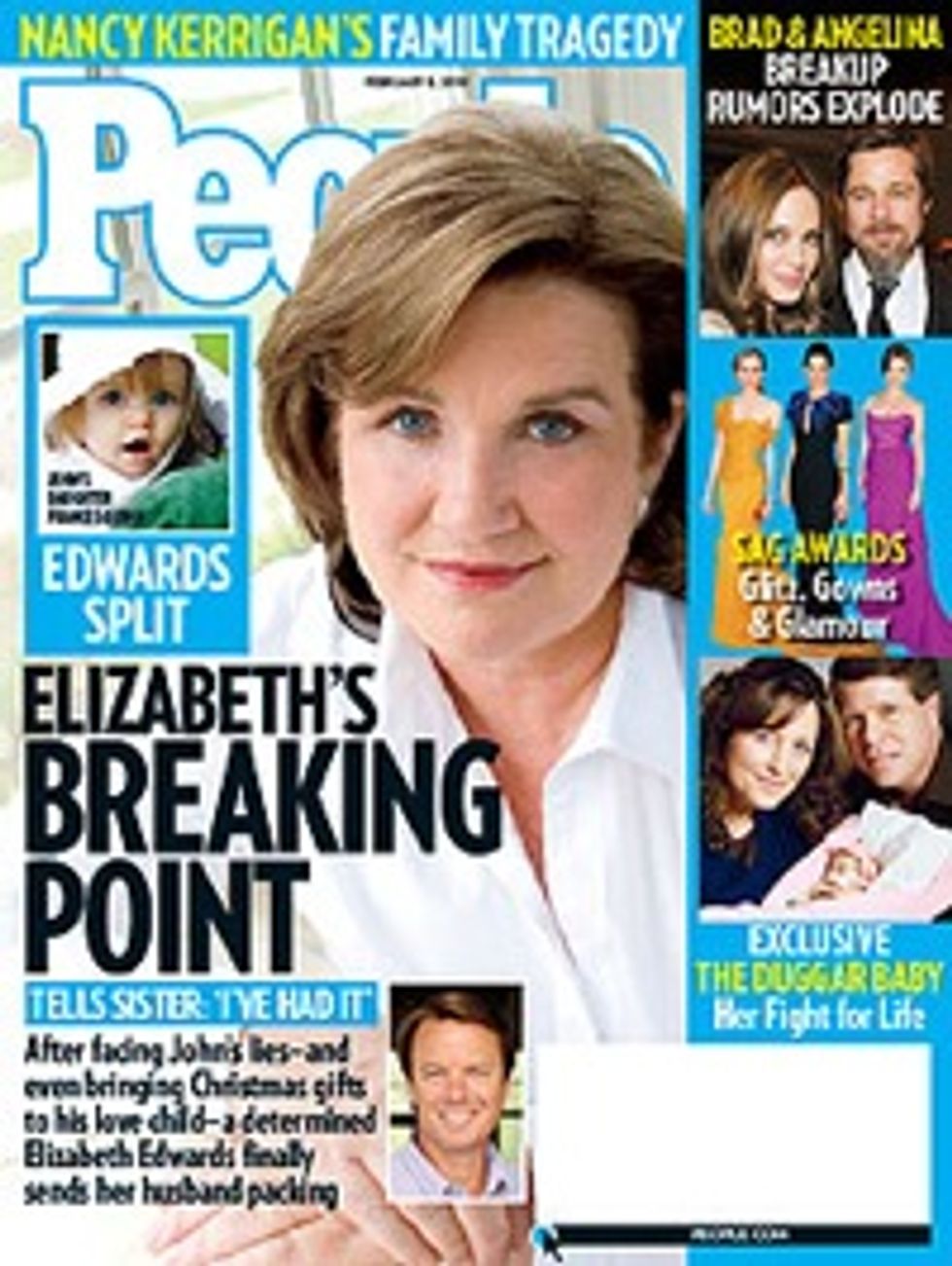 Elizabeth Edwards Leaves John After Seeing His Terrible, Terrible Baby