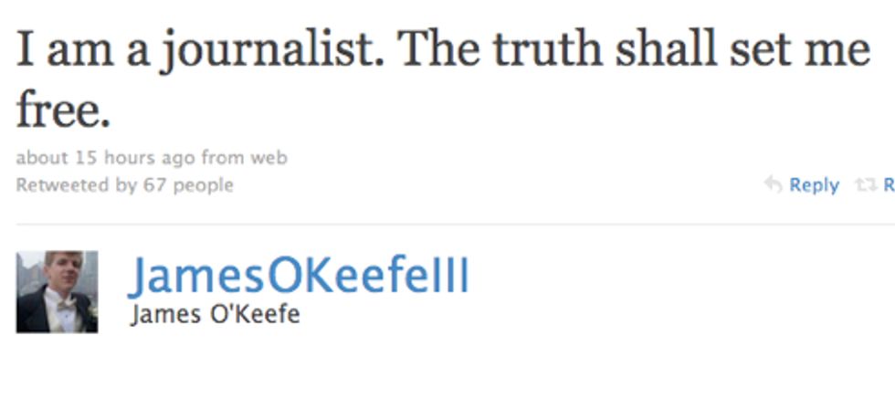 James O'Keefe Will Twitter Himself A Tunnel To Freedom!