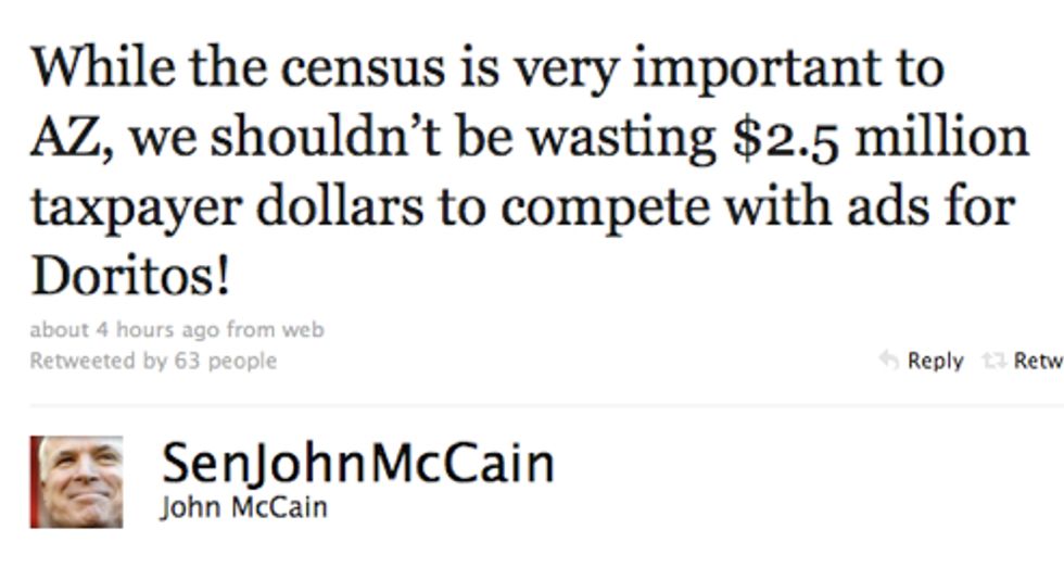 McCain: U.S. Government Cannot Even Compete With Doritos, The Snack