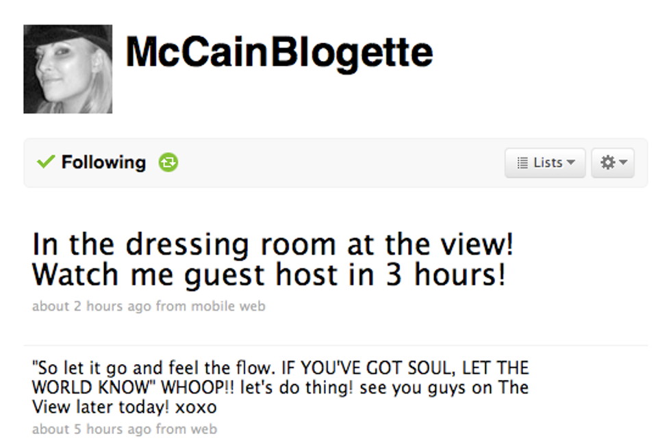 Do Not Miss The Teevee Spinoff Of Meghan McCain's Twitter