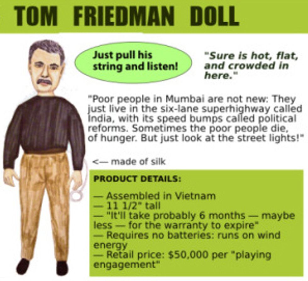 Tom Friedman Talking Doll Won't Stop Talking!
