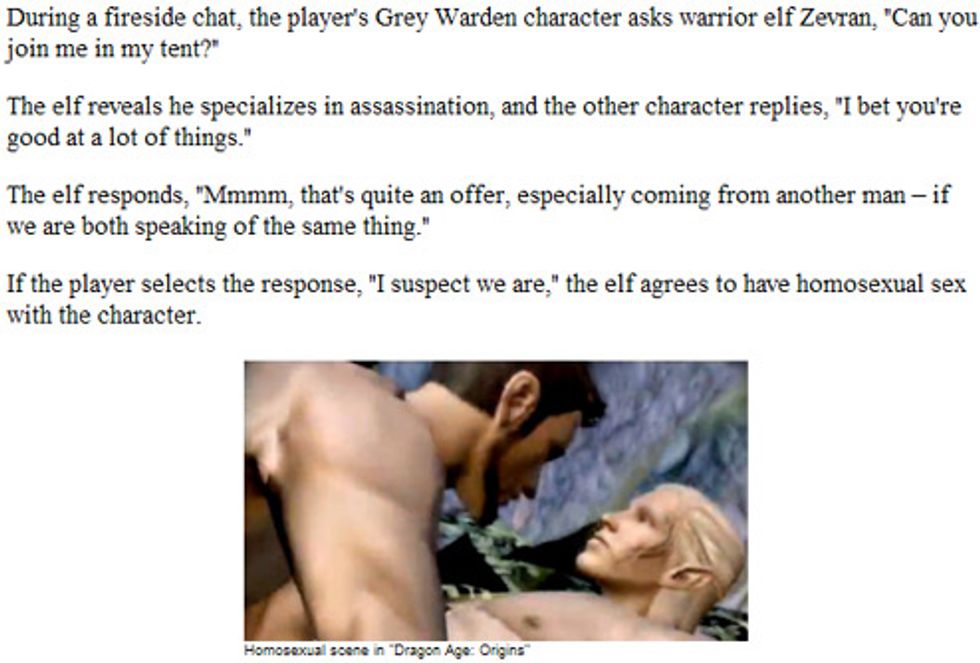 Wingnuts Nervous About Elf Sex In Video Game